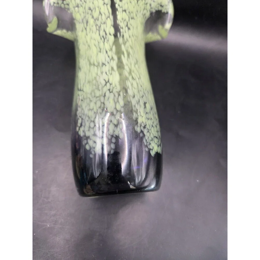 Black And Lime Green Teleflora Hand Blown 8